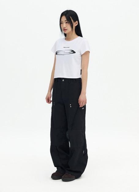 Shield Cutted Pant - Black