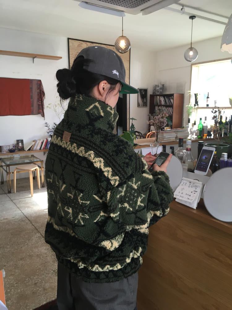 유니섹스 백 레더 덤블 노르딕 후리스 집업 2c