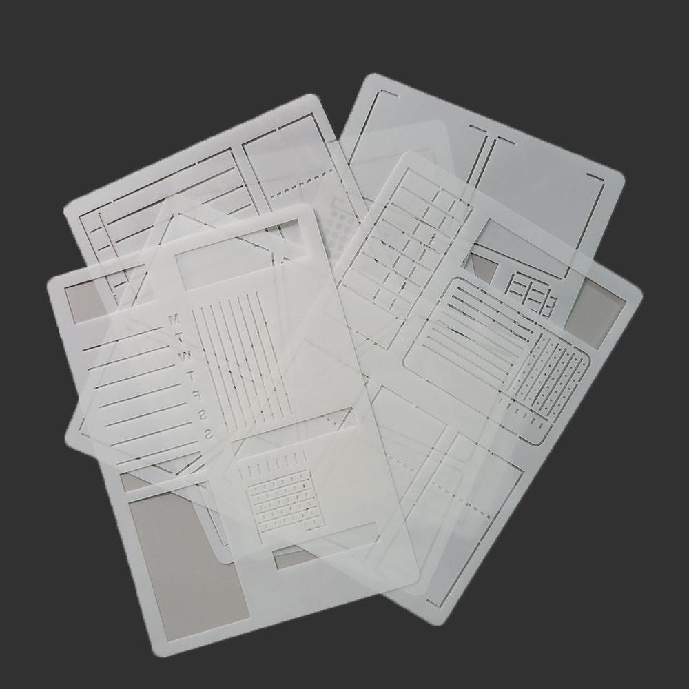 위클리 레이아웃 6pcs 인생상점 모양자 도형자 모형자 템플릿자 다이어리꾸미기