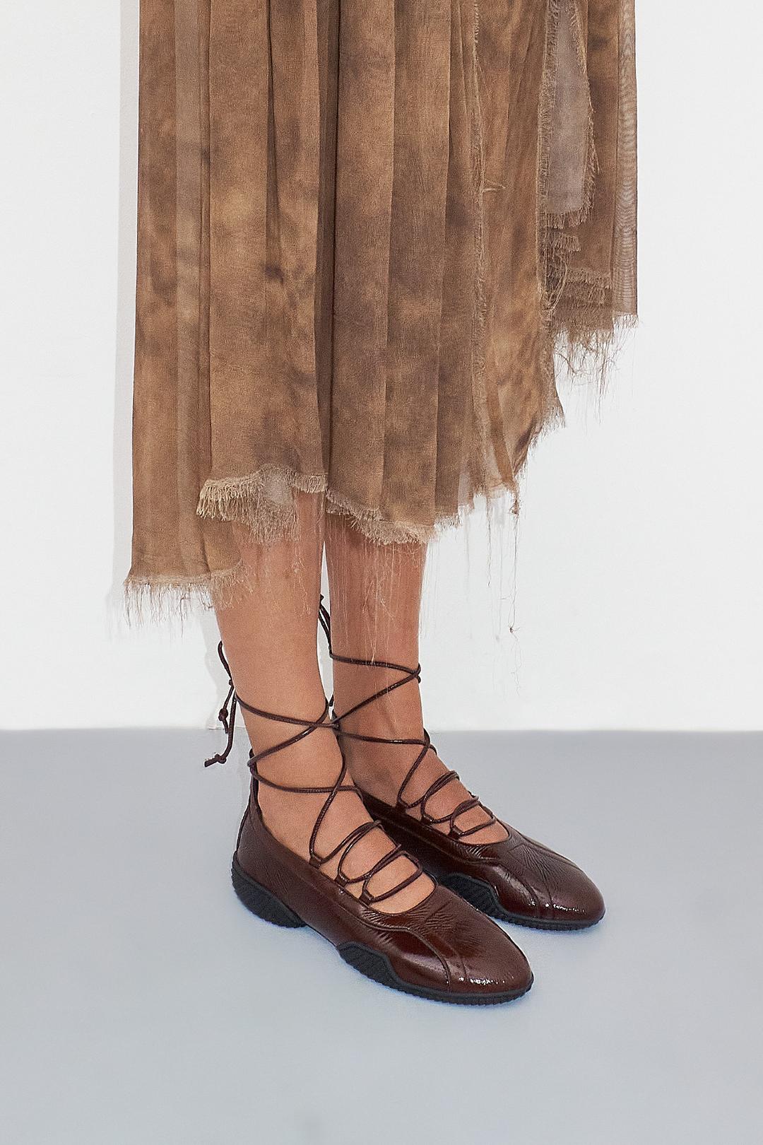 Averie Coffee Lace Ballerinas