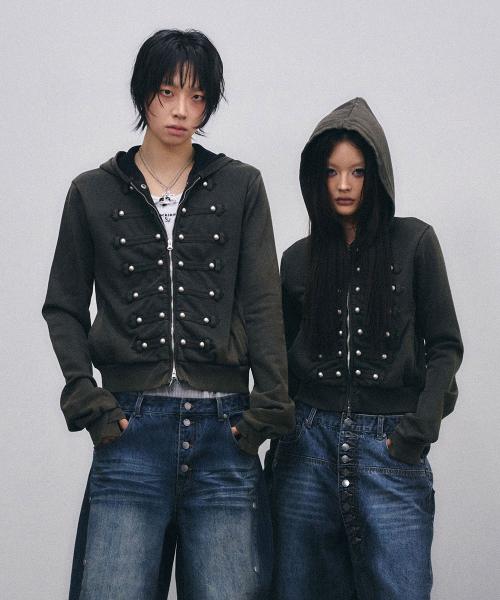 HUSSAR ZIP HOODIE BLACK