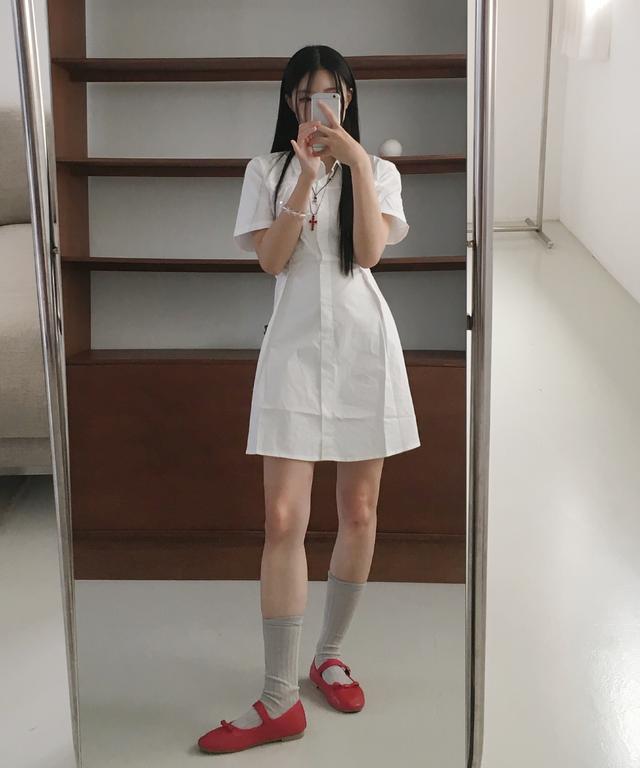 스파오 [지현서 PICK] 핀턱 셔츠 원피스_SPOWE37W11