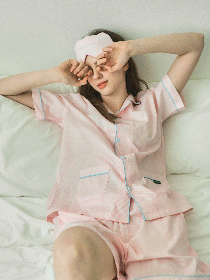 코튼캔디 순면 반팔 상하의 세트(남녀공용)