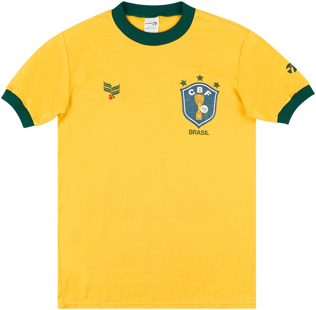 1982-85 Brazil Home Shirt - Excellent 9/10 - (S)