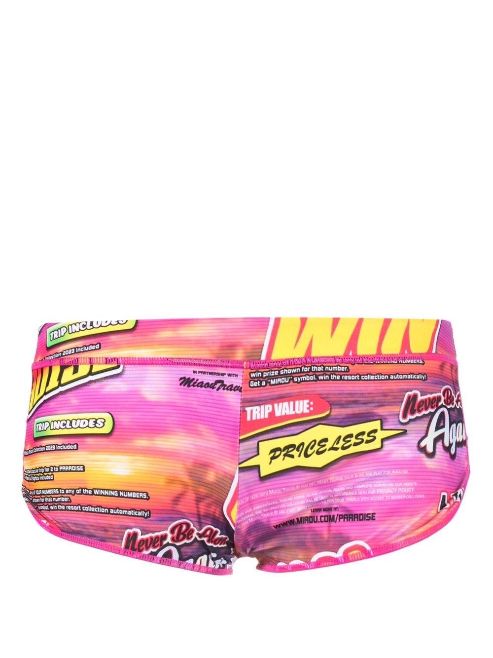 프랭키 로또 프린트 비키니 브리프