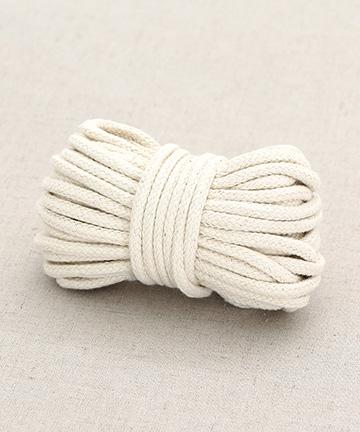 82-537 [1롤] 야상 둥근스트링 면끈_아이보리