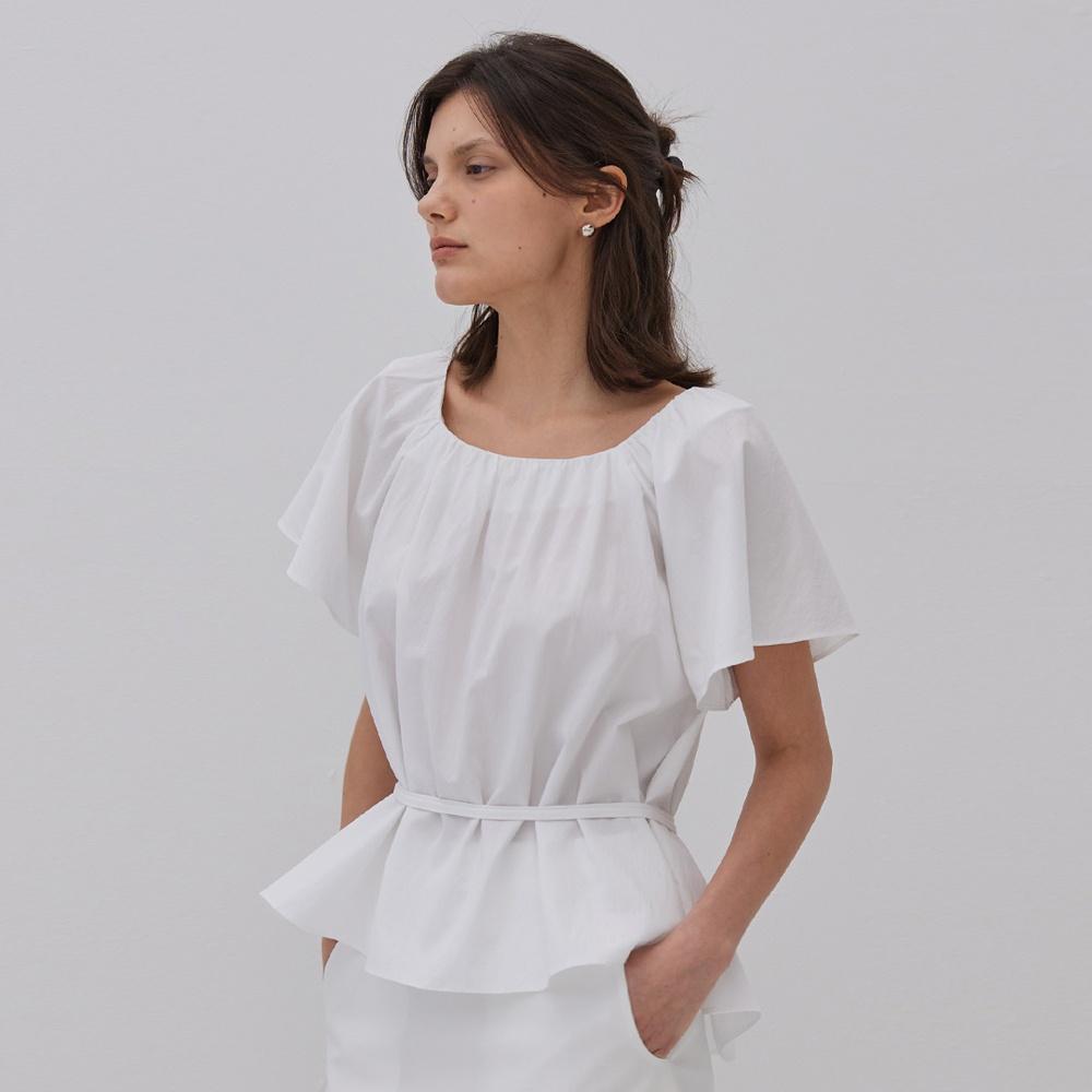 JANE SHIRRING BLOUSE (2colors)