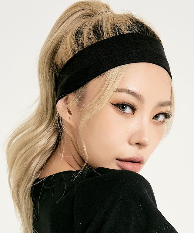 [1+1] 기본 헤어밴드 무지 스포츠 데일리 밴딩 머리띠 ZIG