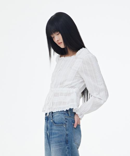 Rose Lace Blouse (white)