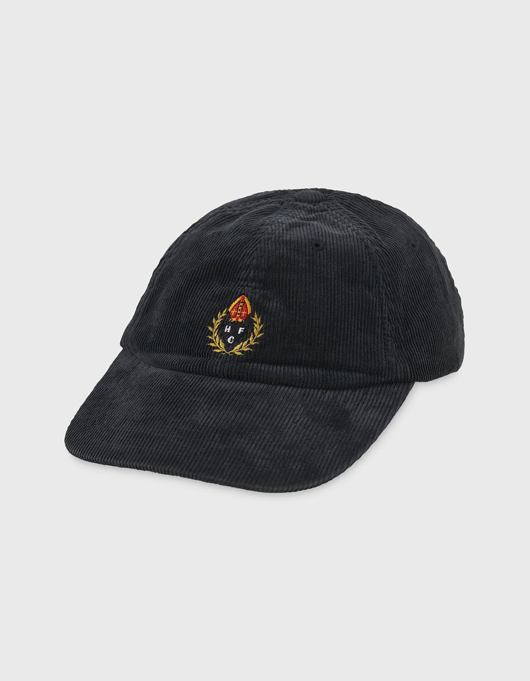 CREST CORDUROY 6 PANEL CAP / Charcoal
