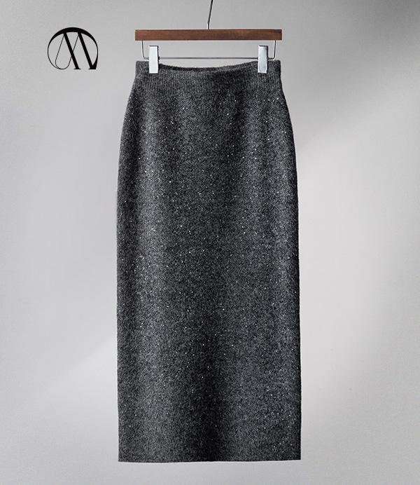 A. 나스 스팽글 니트 울스커트<span style=font-size:0pt