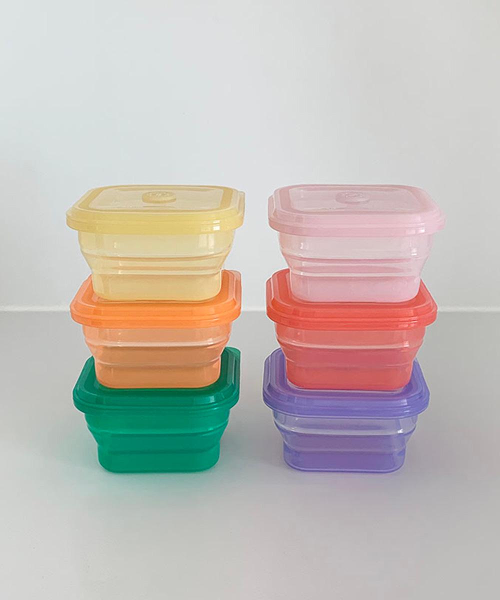 [피클샵] 푸쉬락 실리콘 용기 600ml (6color)