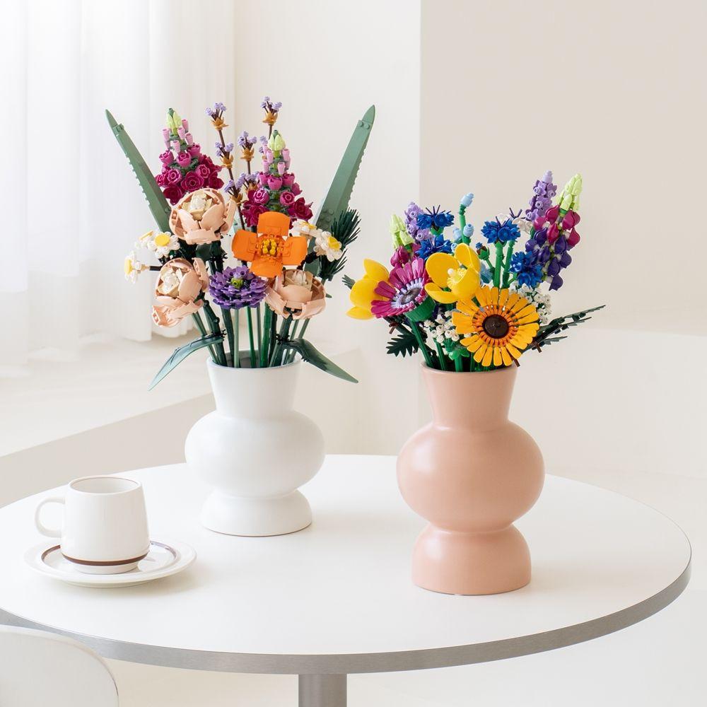 라뮤 레고 꽃병 세라믹 화병 도자기 플라워 레고 꽃다발