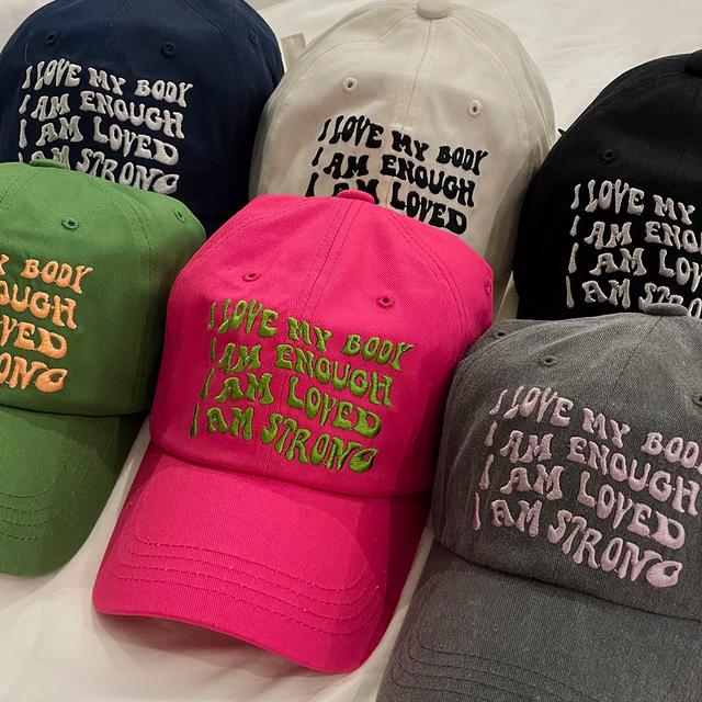 6color LOVE 레터링 데일리 남녀공용 러브 자수 볼캡
