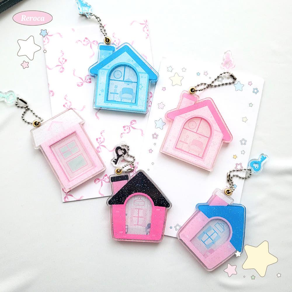 [레로카] 글리터 아크릴 프레임 키링 5종