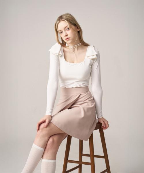 Audrey Ribbon T-Shirt_Blanc White