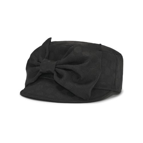 BELLBOY CAP_RIBBON_DOT BLACK
