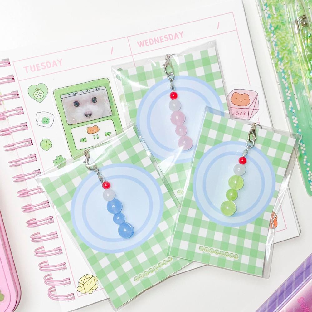 (수디어리) 크림 피치 메론소다 비즈키링