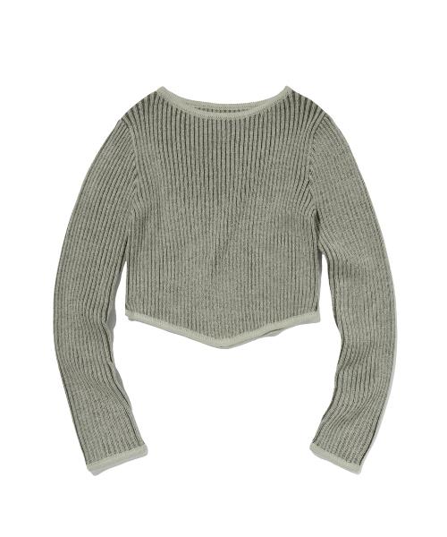 WASHED RIB KNIT [KHAKI]