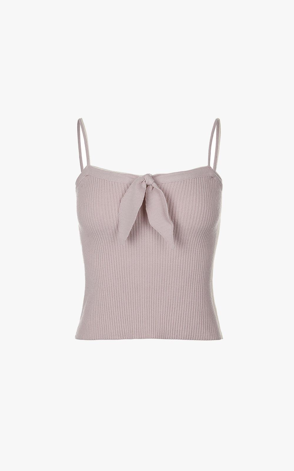 Dohwa Ribbon Sleeveless Top [Dohwa Pink]