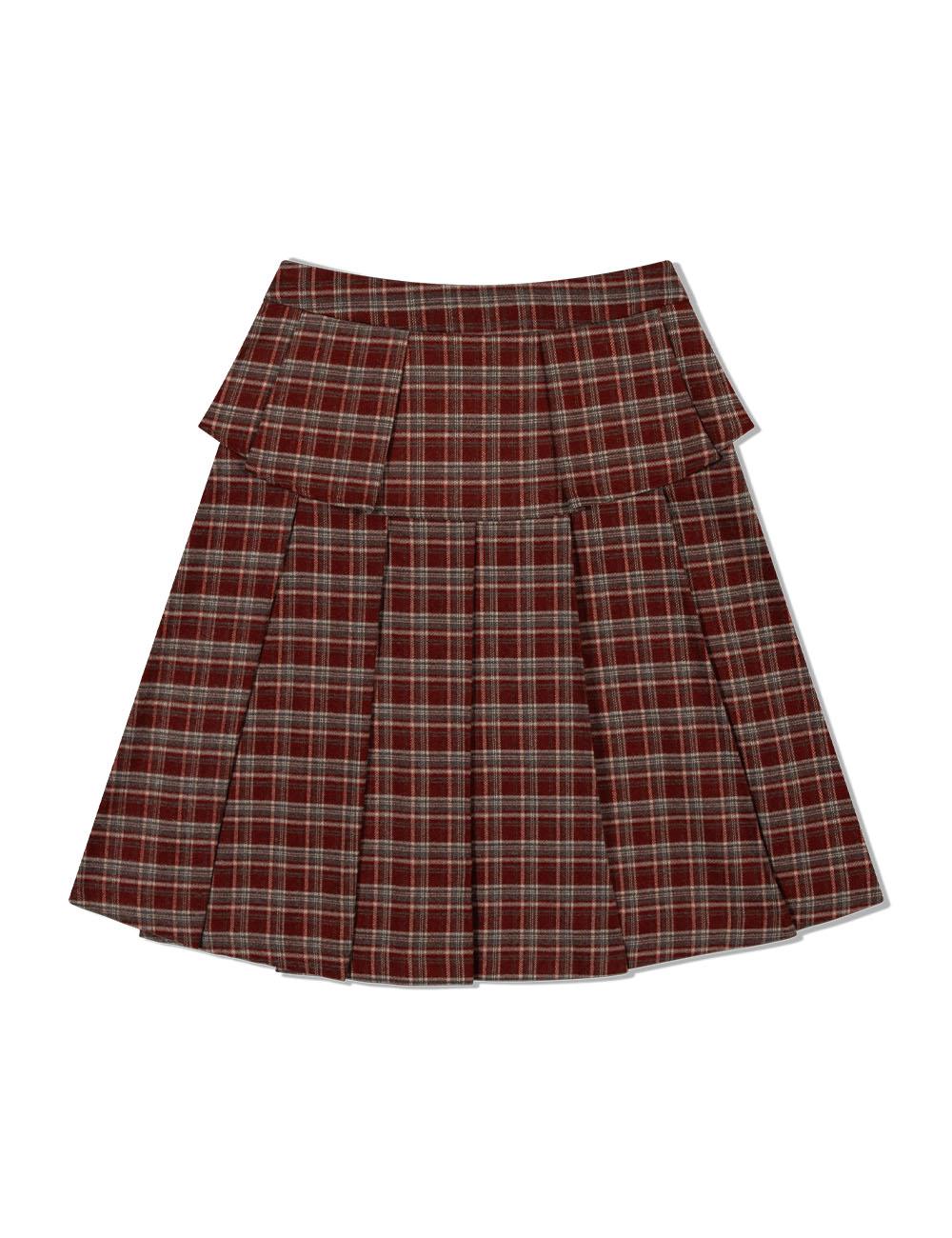TULIP MIDI SKIRT(RED)
