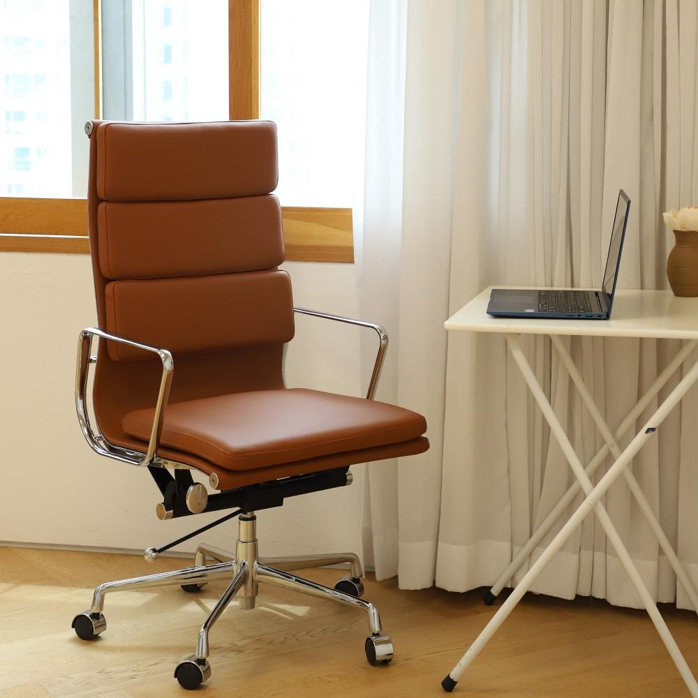 휘게 임스 알루미늄 사무용 오피스 가죽 명품 회전 미드센추리 의자