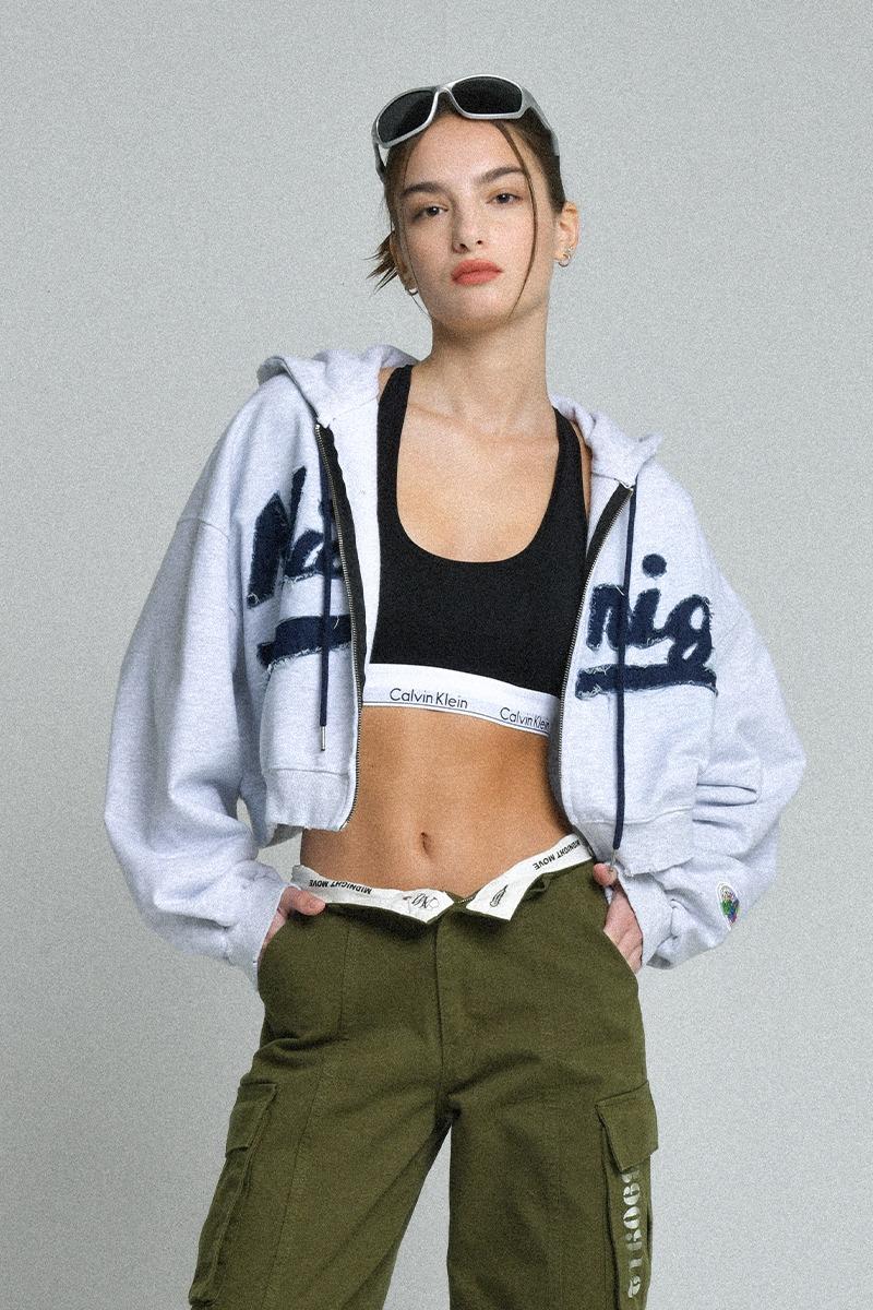 damage 2 hood zip-up (off white)