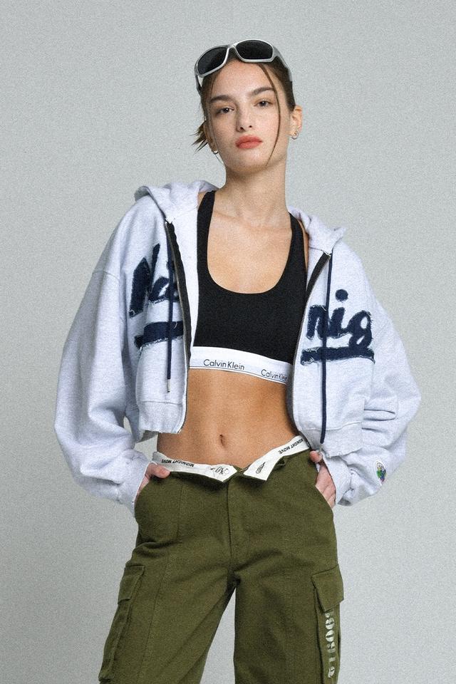damage 2 hood zip-up (off white)