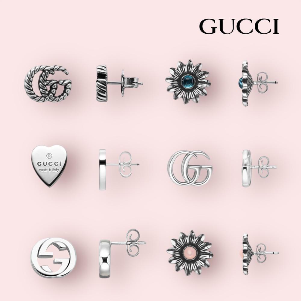 구찌 귀걸이 실버 여성주얼리 (인터로킹 트레이드마크 마몬트 더블G)