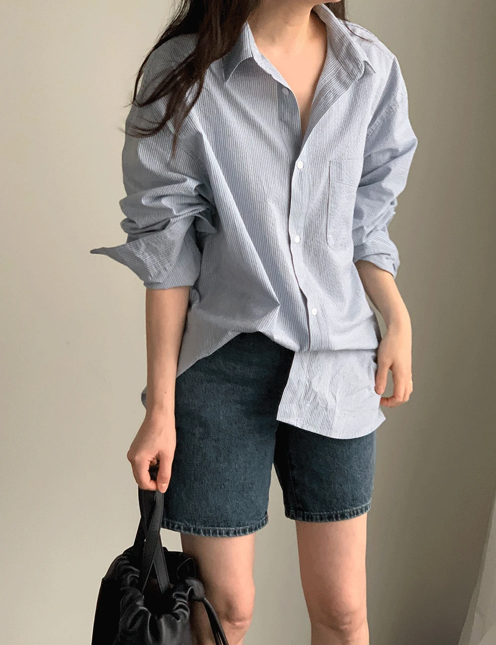 루즈 스트라이프 셔츠 [3color]