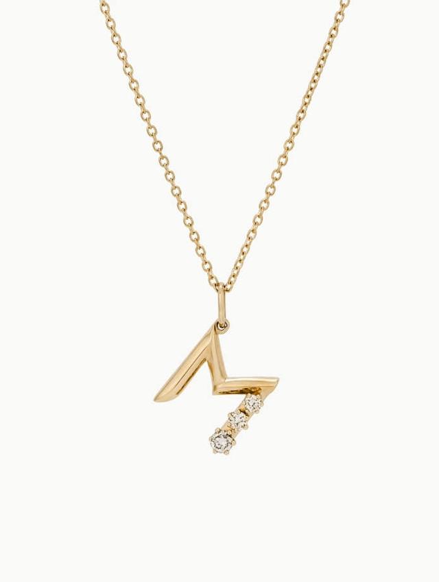 14k Minuet initial pendant