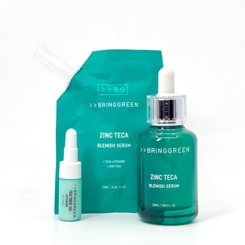 최초 대용량] 브링그린 징크테카트러블세럼 50mL기획리필25mL+티트리액티베이터2g, 50ml, 1개 - 스킨 | 쿠팡