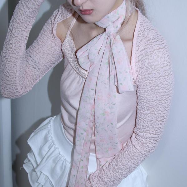 [Garden Drawings] 분홍 꽃 longscarf