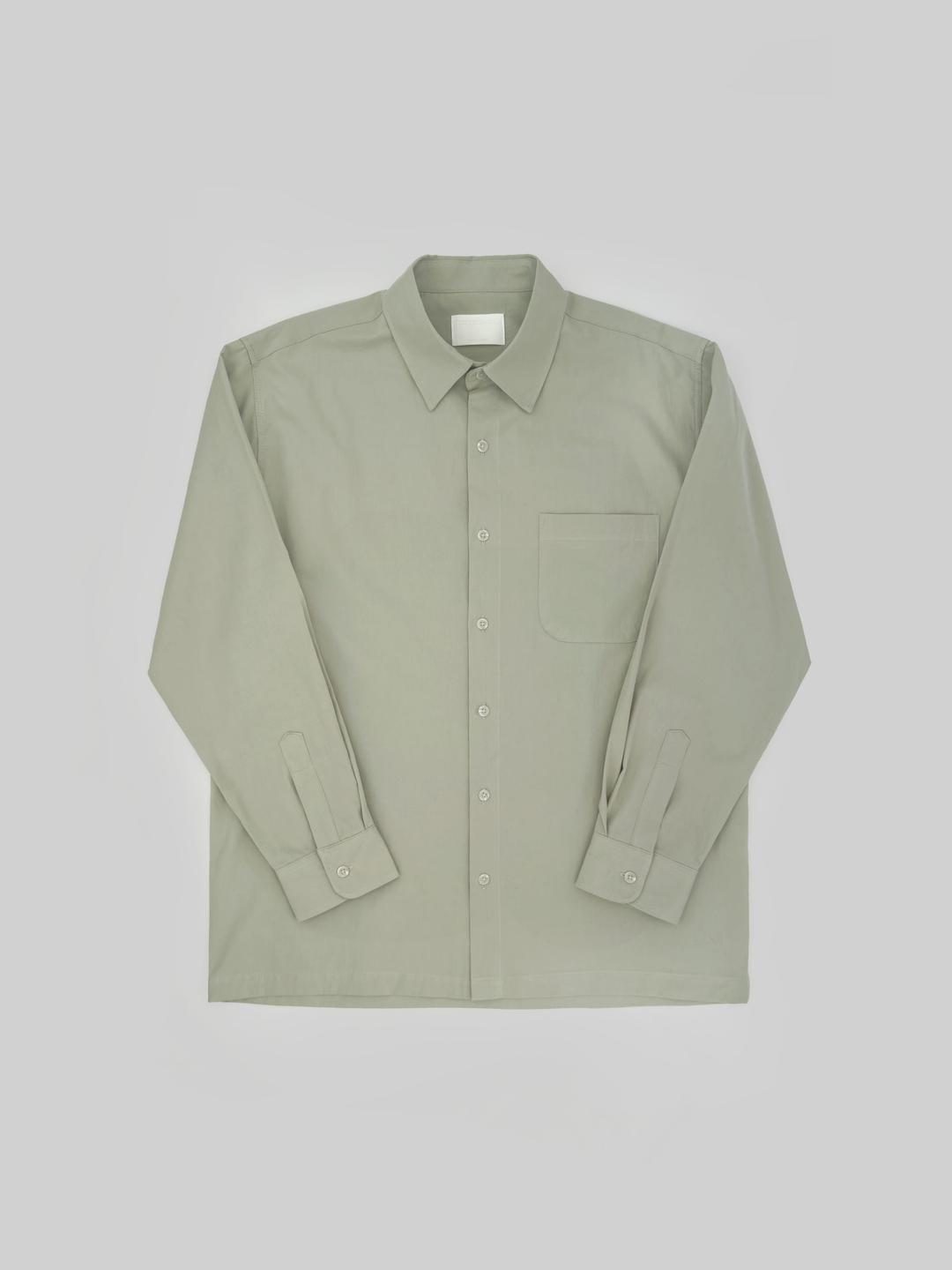 [prts made] 릴렉스드핏 워싱 셔츠 (pale olive)