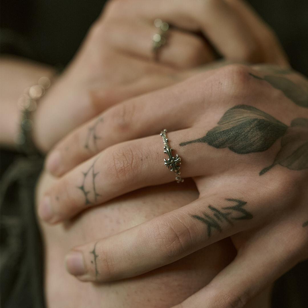 크롬 틴 925 실버 프리 사이즈 반지 SIR-2MCT