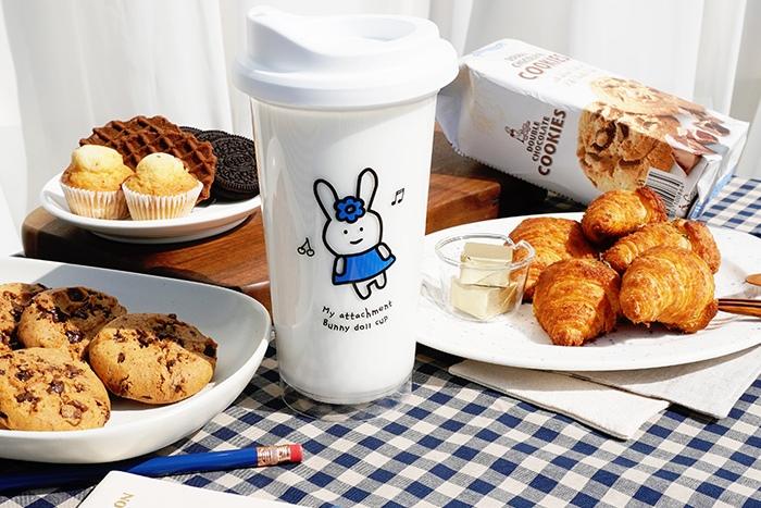 애착토끼인형 에스텐 리유저블컵 591ML 캡2종 3color