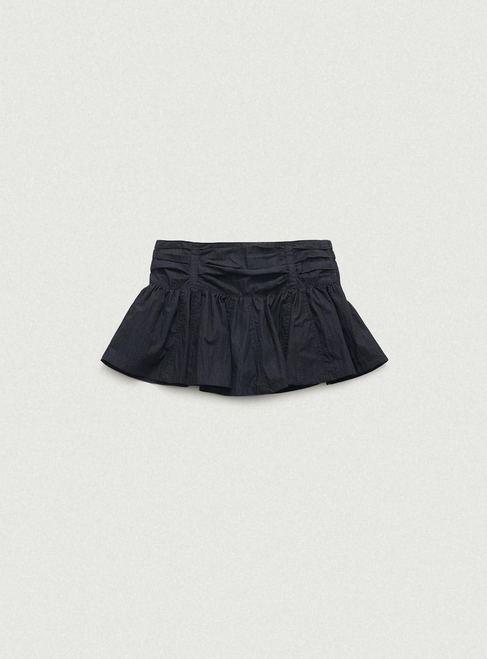 Wella Shirring Denim Mini Skirt