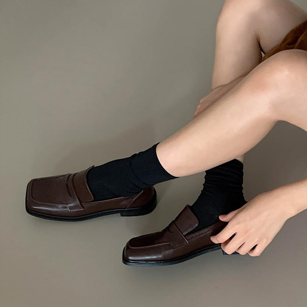 마이첼리나 SR1036 여자페니로퍼 발볼넓은 스퀘어로퍼