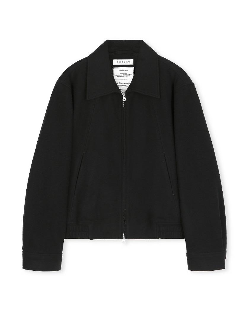 [24FW Ver.]WOOL WIDE COLLAR HARRINGTON JACKET BLACK