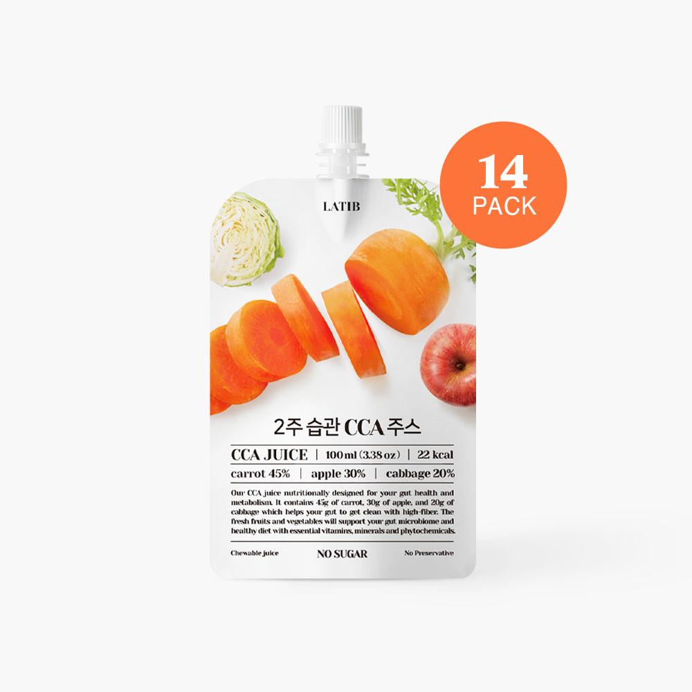 라티브 CCA주스 껍질까지 갈아만든 2주 습관 까주스 (100ml X 14포)