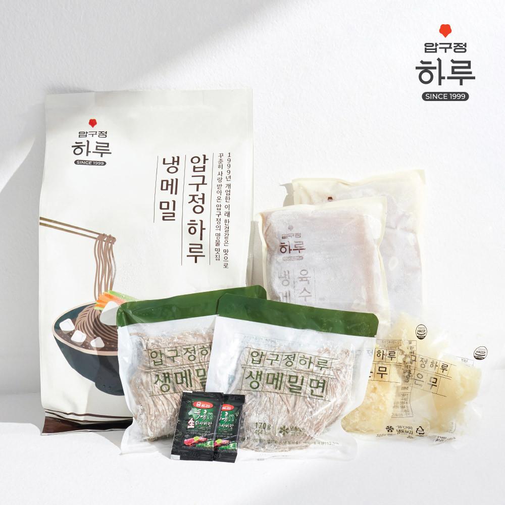 압구정 하루 냉모밀 맛집 냉메밀 판모밀 메밀소바 밀키트 택배 2인 [원산지:상세설명에 표시]