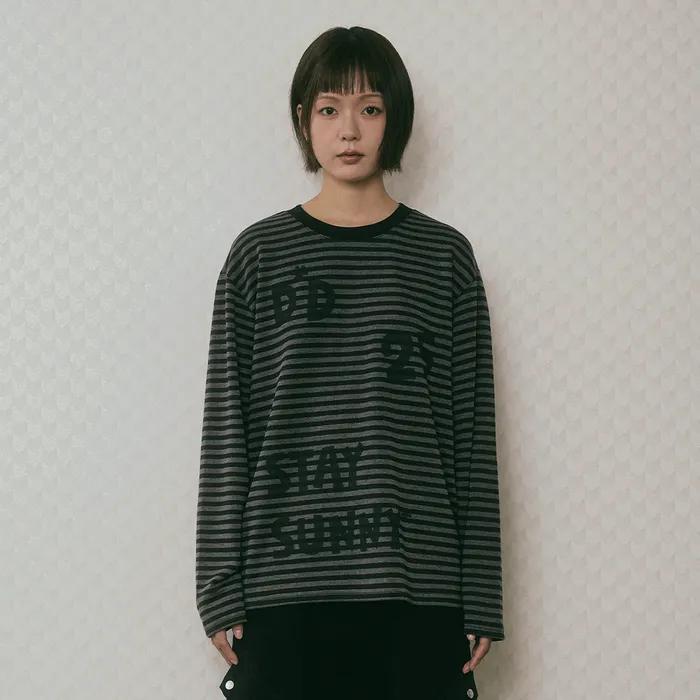 DD sunny stripe long sleeve (BLACK)