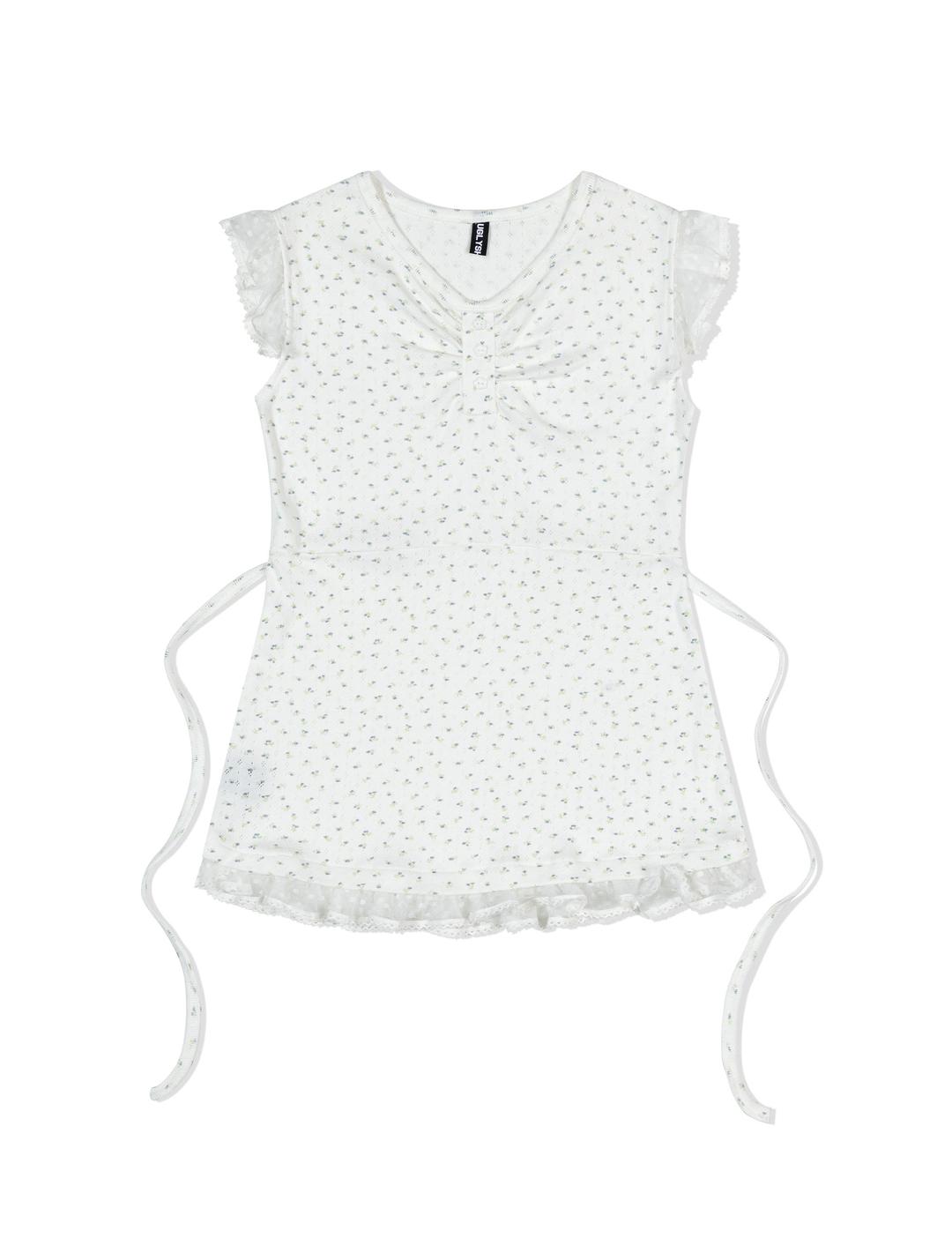 FLOWER LACE SLEEVELESS(WHITE)