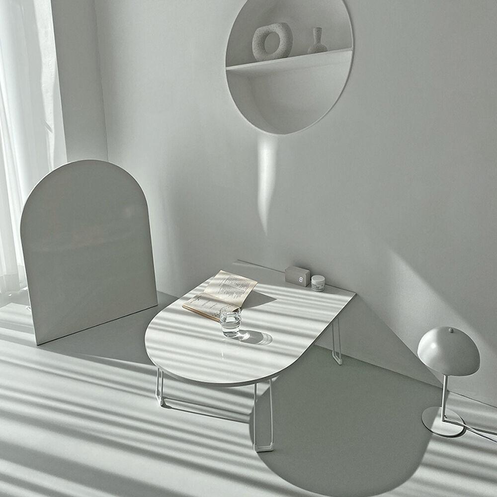 U 반타원형 LPM 접이식 좌식테이블