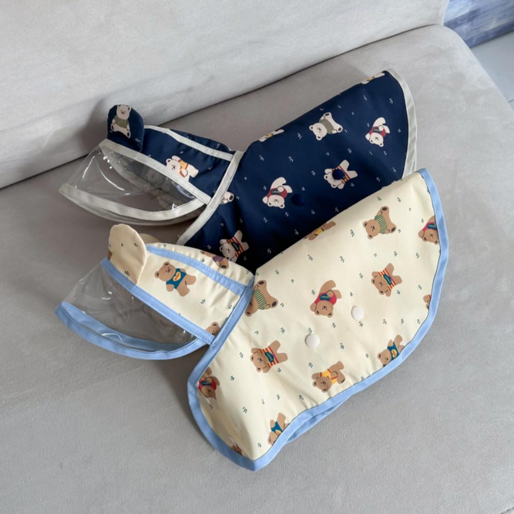 하이 곰돌이 우비 망토 / 강아지레인코트 바람막이 S