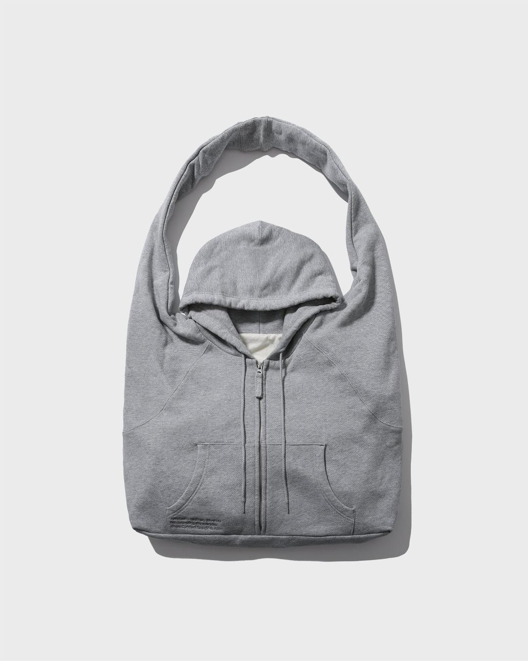 Zip-Up Hoodie Bag - Melange Grey