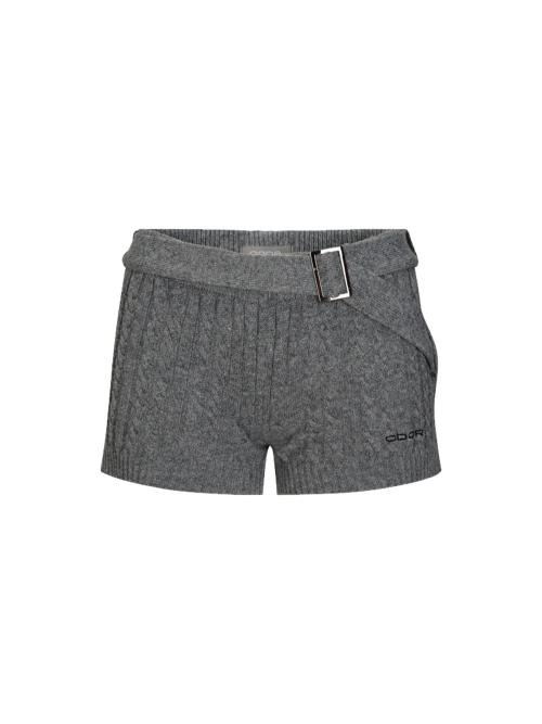 Twis knit shorts in light grey