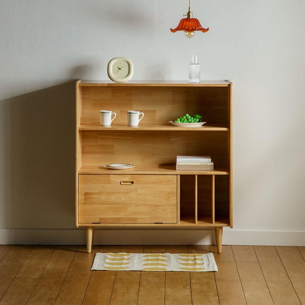 [장미맨숀] 리브 원목 책장 01  (내추럴)