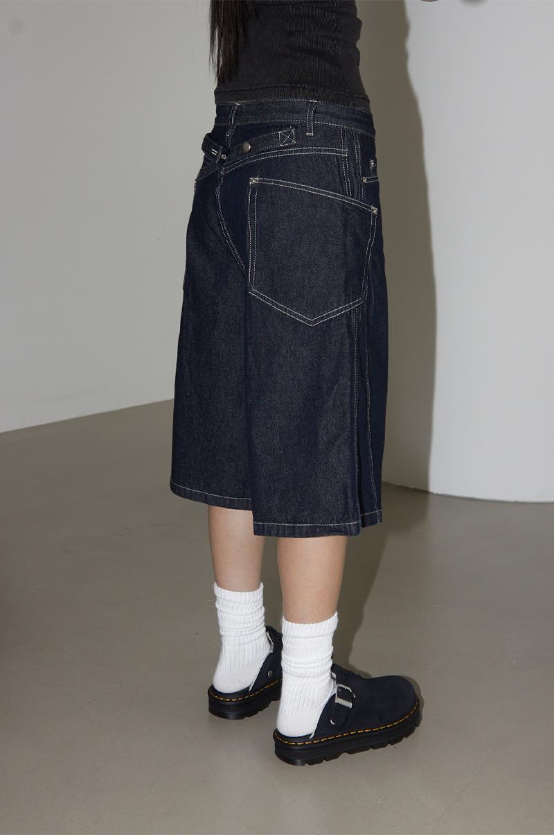WAVE 3D CURVED BERMUDA DENIM