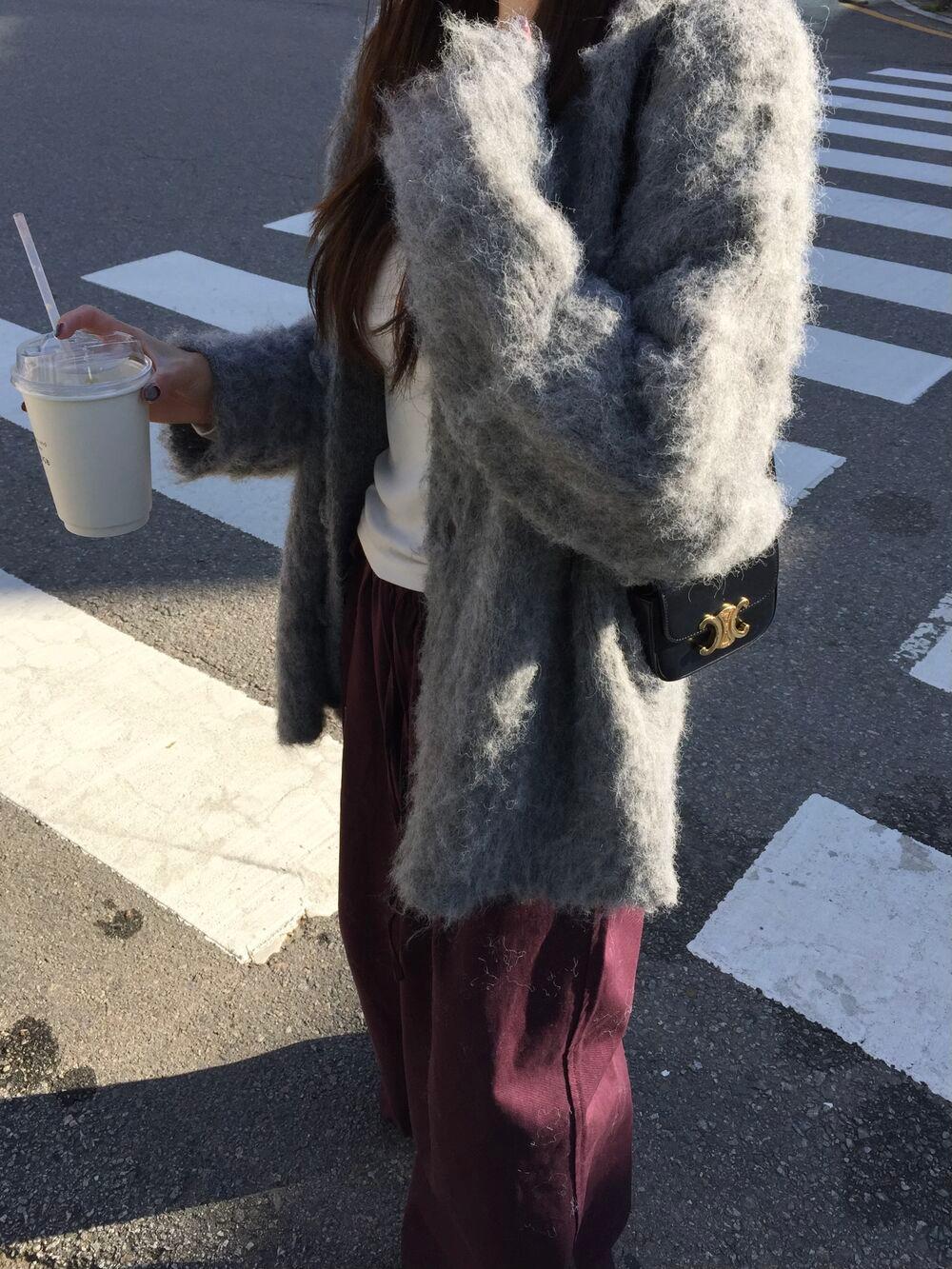 포지 헤어리 가디건